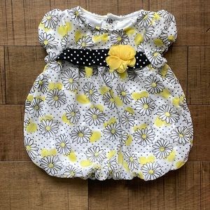 Baby girl’s flowery dress, size 24 months